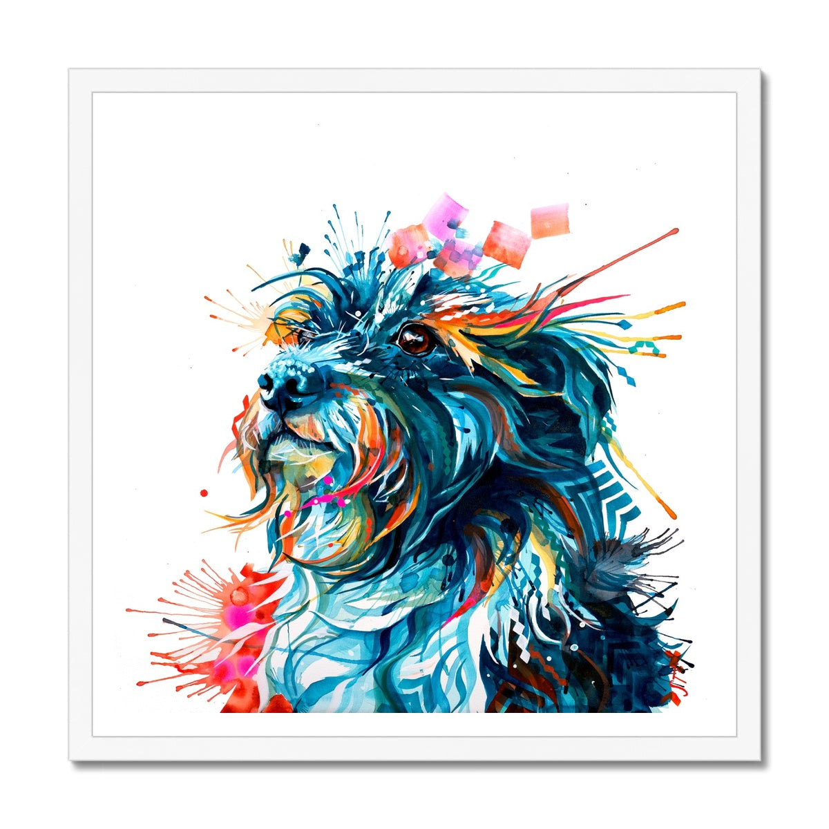 Terrier / Collie Cross Framed Print-Fine art-Sarah Taylor Art