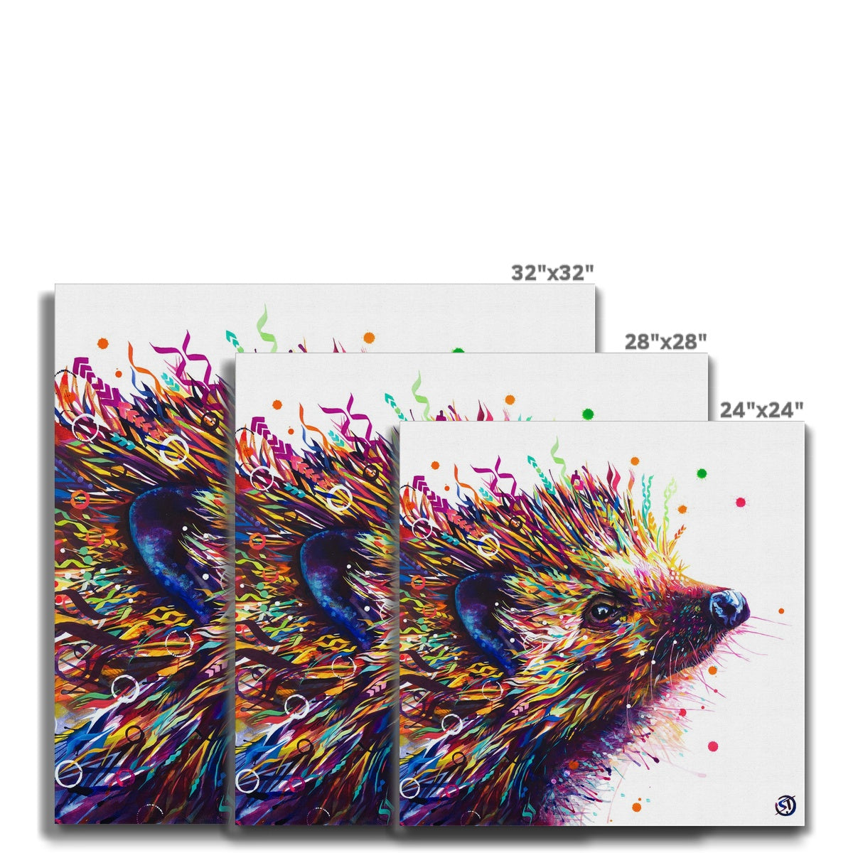 Hedgehog | Wallart | Sarah Taylor | Animal Picture | Animal Artwork | Abstract Wall Art