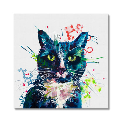 Wallart | Cat Painting | Cat Portrait | Wall Art Quirky | Animal Wall Art | Cat Artwork