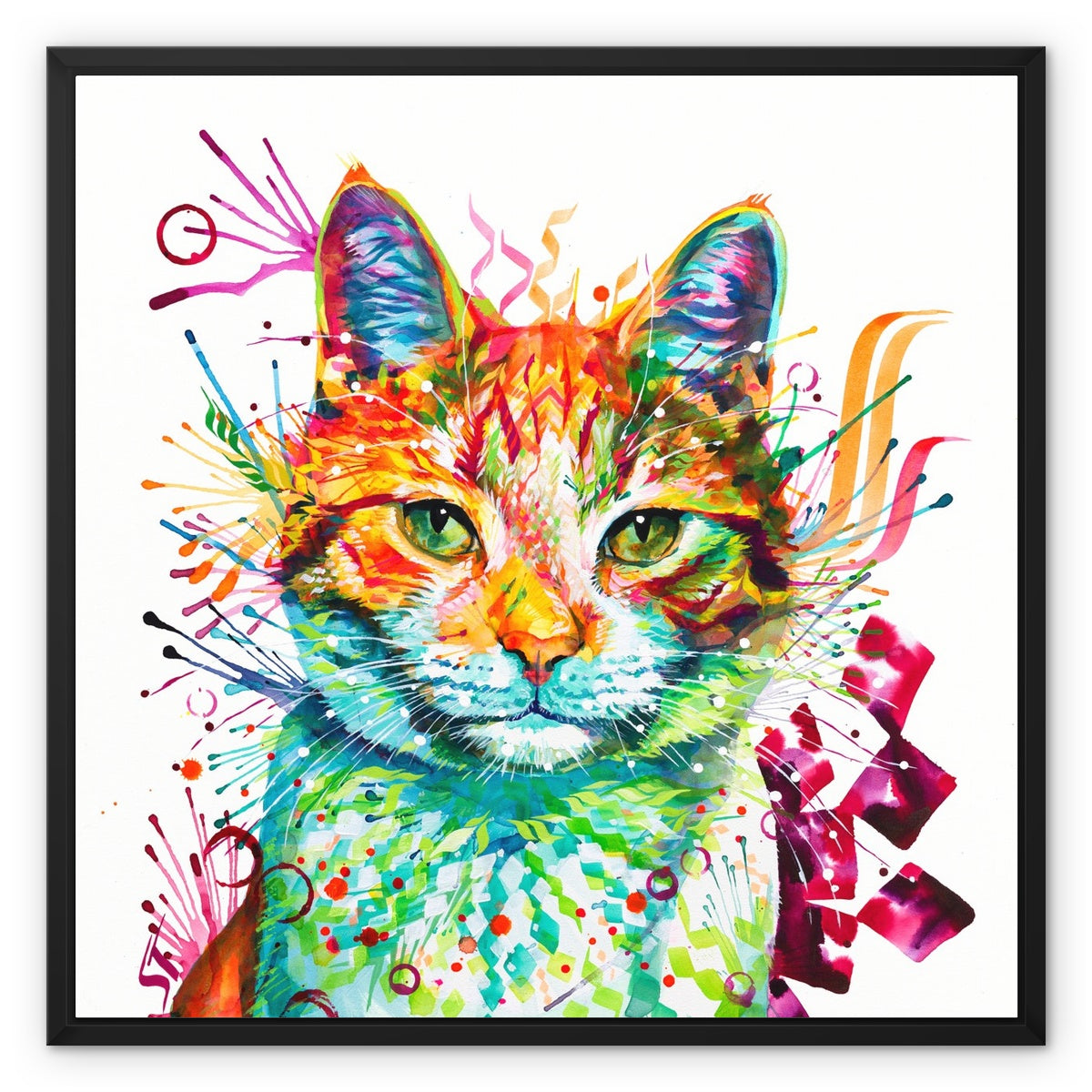 Wall Art | Cat Artwork | Sarah Taylor | Wall Prints | Framed Wall Art | Framed Prints | Abstract Wall Art