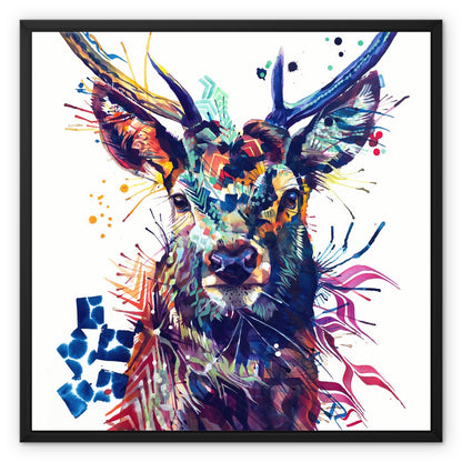 Stanley the Stag Framed Canvas