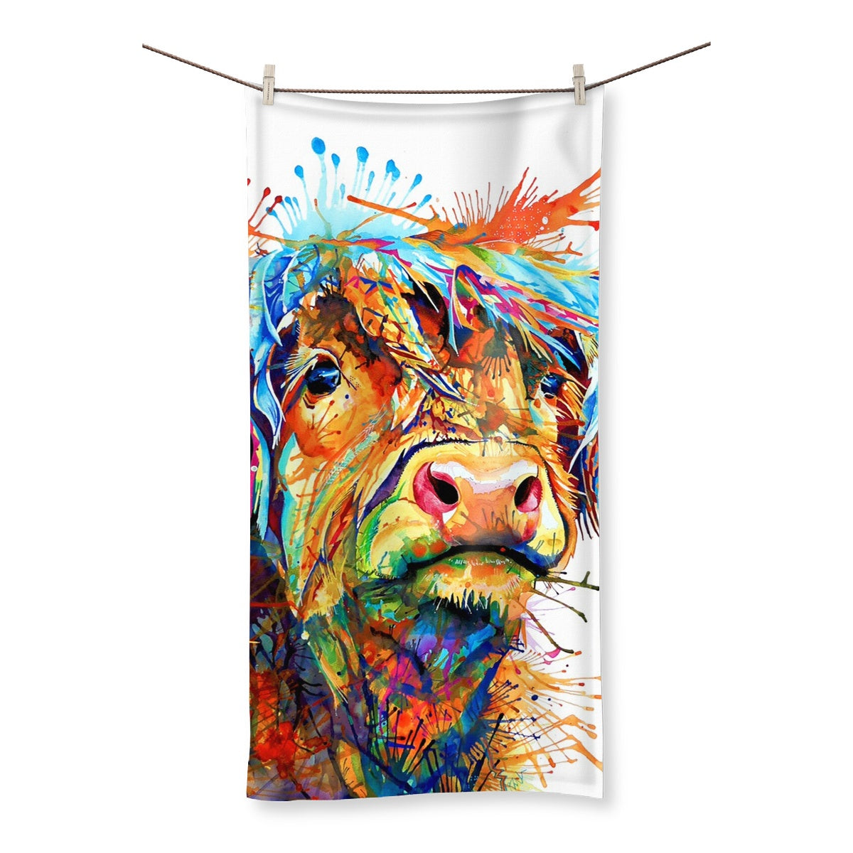 Highland Cow Painting | Highland Cow Painting (UK) | Animal Artwork | Sarah Taylor | Modern Art | Pet Portraits | Animal Print | Animal Picture