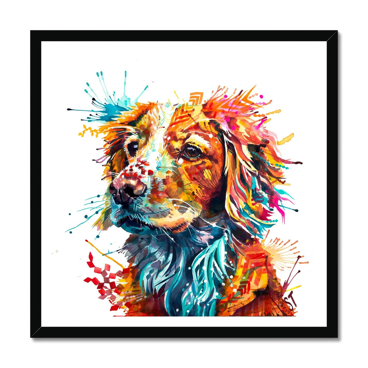 Scully the Working Cocker Framed Print