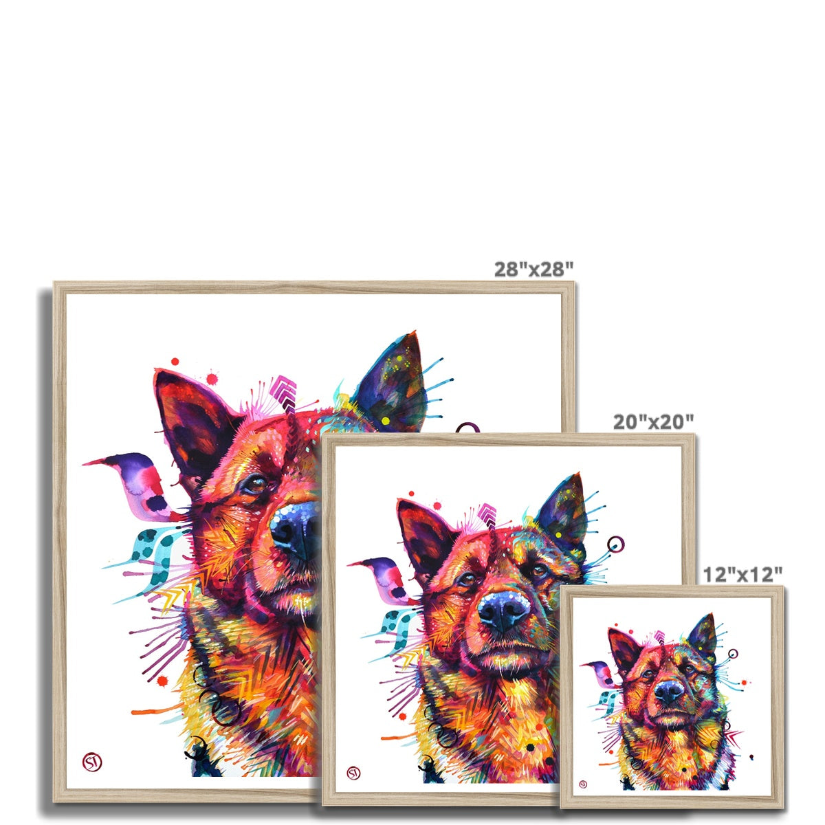 Wall Art | Dog Portrait | Pet Portrait Artists | Animal Print | Framed Art | Dog Artwork