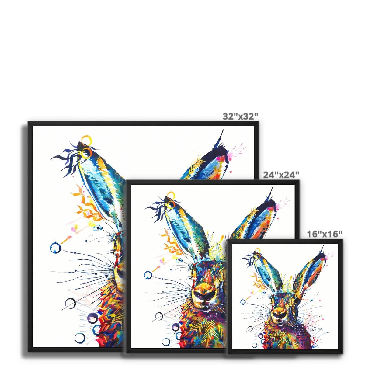 Hartley Rabbit Framed Hartley the Hare Framed Canvas | Pet Portrait | Wildlife Art – Sarah ...