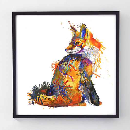 Amber - Original Fox Painting-Originals-Sarah Taylor Art