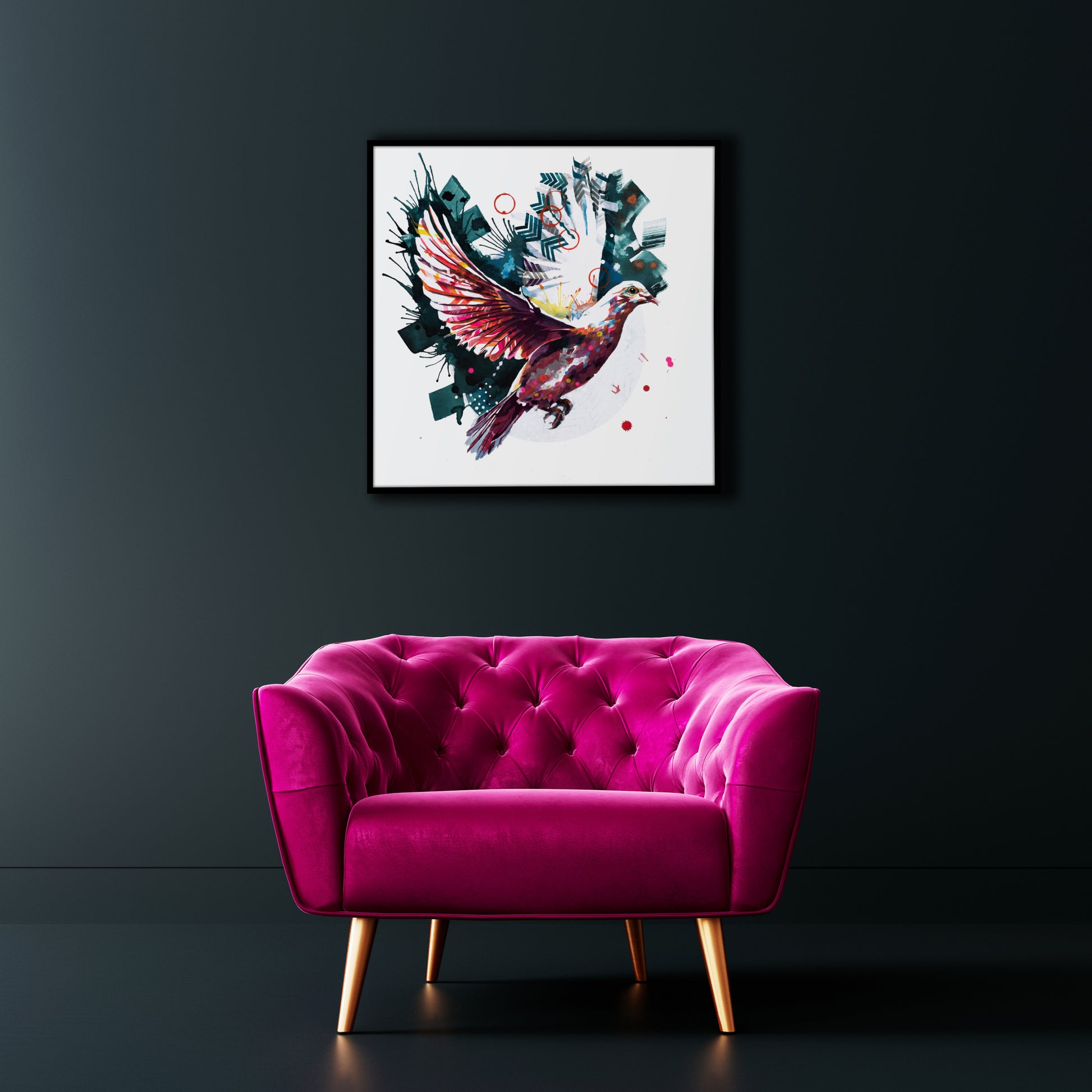 The Dove from above - Original dove painting-Originals-Sarah Taylor Art