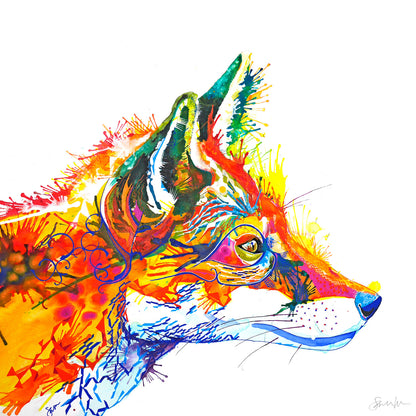 Embers the fox Canvas