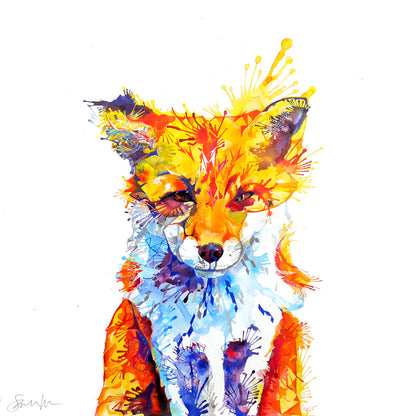Fox of Delights Framed Canvas