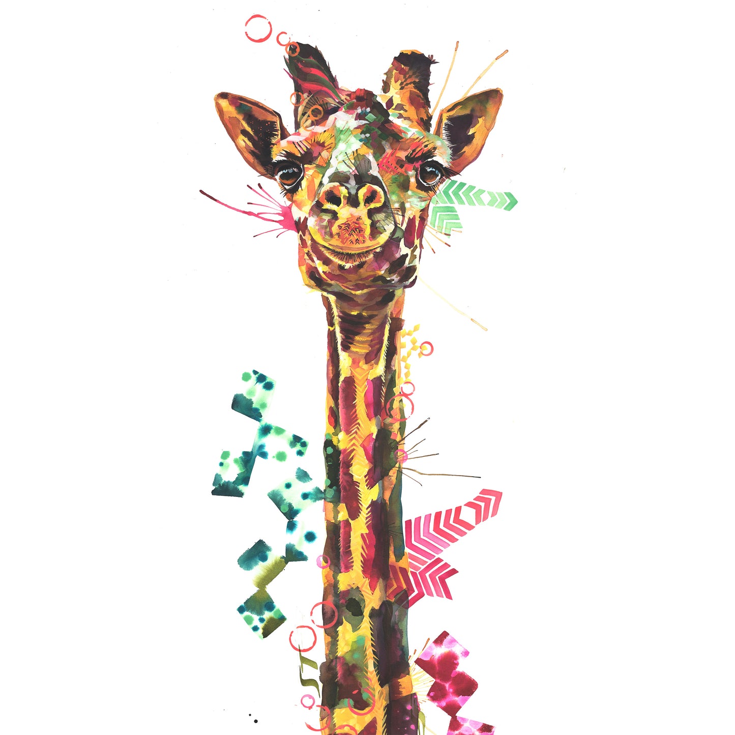Giraffe Prints | Giraffe Mug | Wall Art | Animal Wall Art | Modern Art | Wall Art In Bedroom