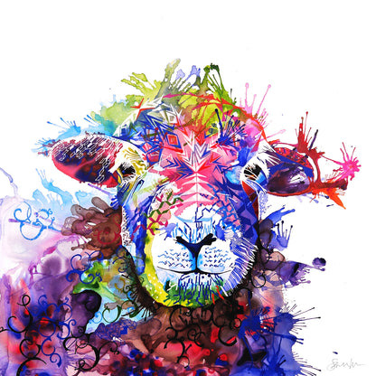 Sheep Painting | Wall Art | Wall Art Of Nature | Animal Art Canvas Print | Modern Art