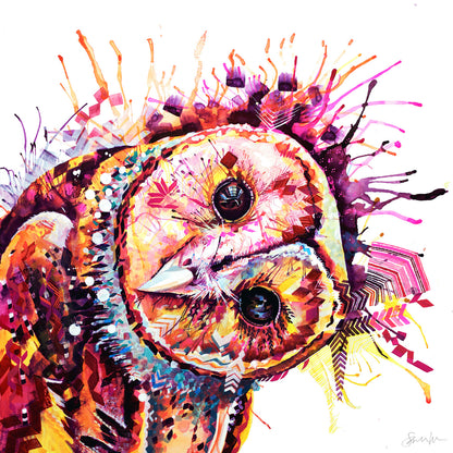 Hoot-a-nanny Owl Framed Canvas