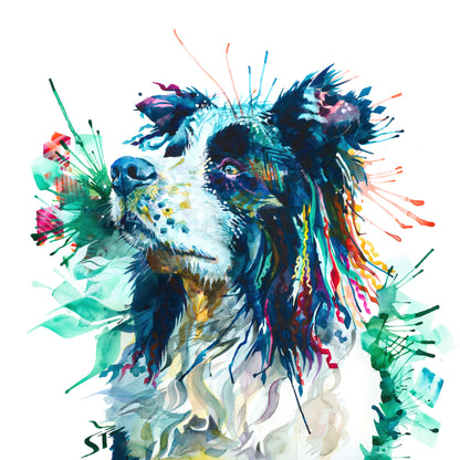 Wallart | Modern Art | Dog Portrait Artists UK | Dog Artwork | Dog Drawings | Pet Portraits | Wall Art | Wall Prints
