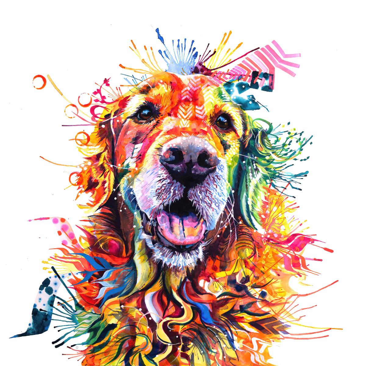 Wallart | Modern Art | Dog Portrait Artists UK | Dog Artwork | Dog Drawings | Pet Portraits | Wall Art | Wall Prints