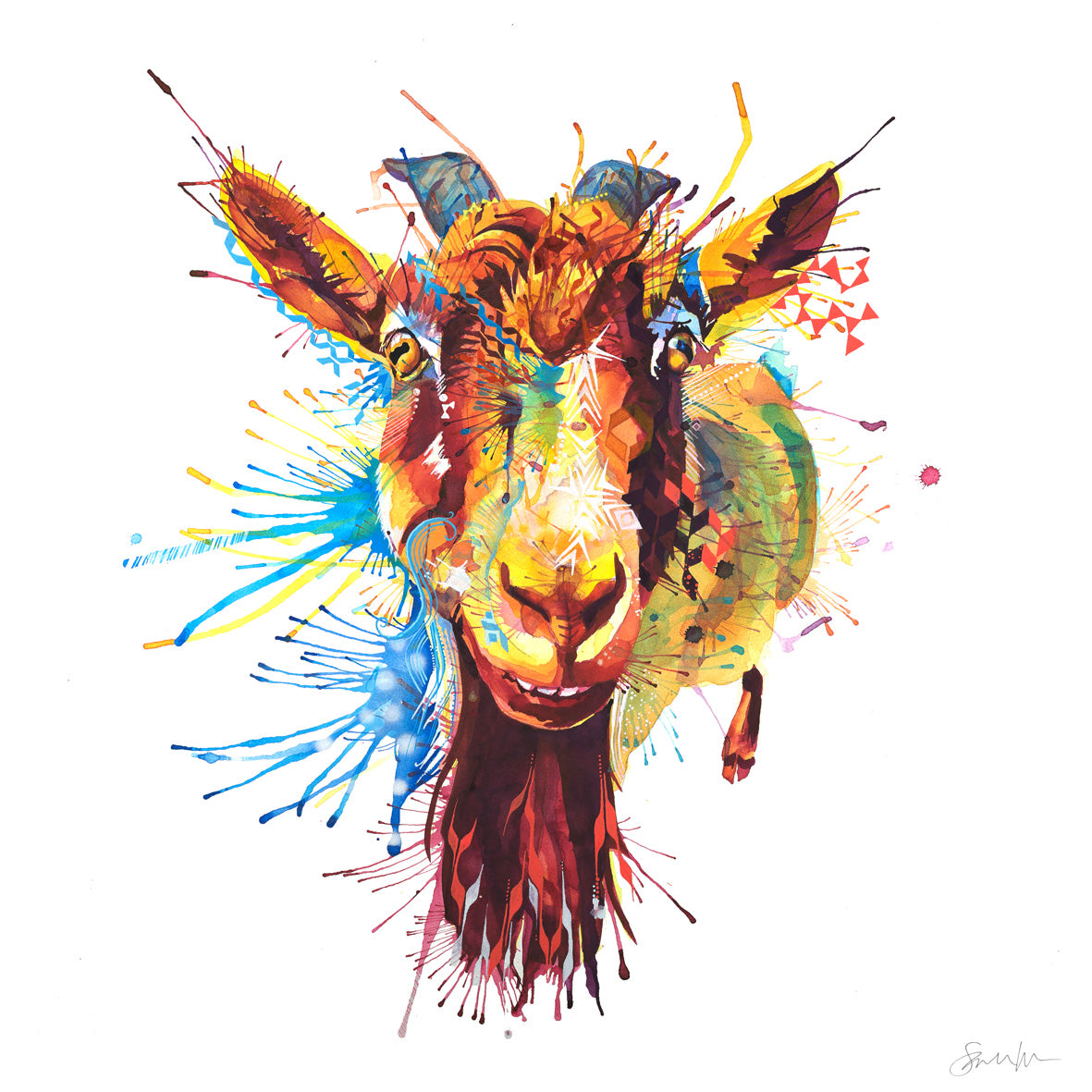 Goat Wall Art | Wallart | Animal Picture | Funny Animal Pictures | Wall Art On Canvases