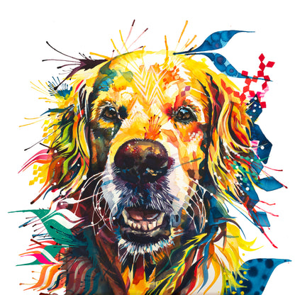 Dog Portrait | Dog Artwork | Wall Art | Modern Art | Dog Portrait Artists UK | Dog Painting