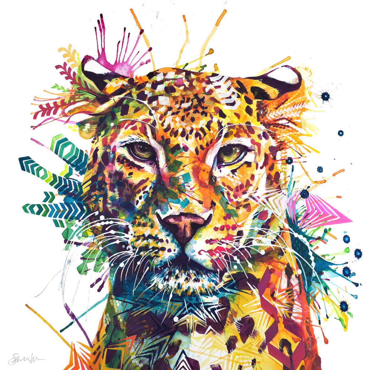 Cheetah Wall Art | Wallart | Animal Art Canvas Prints | Cat Painting | Wall Art Unusual