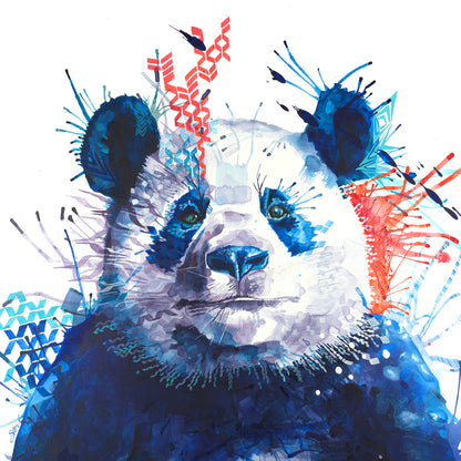 Xander the Panda Framed Canvas