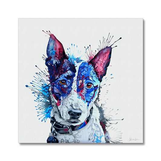 English Terrier Cross Canvas-Fine art-Sarah Taylor Art
