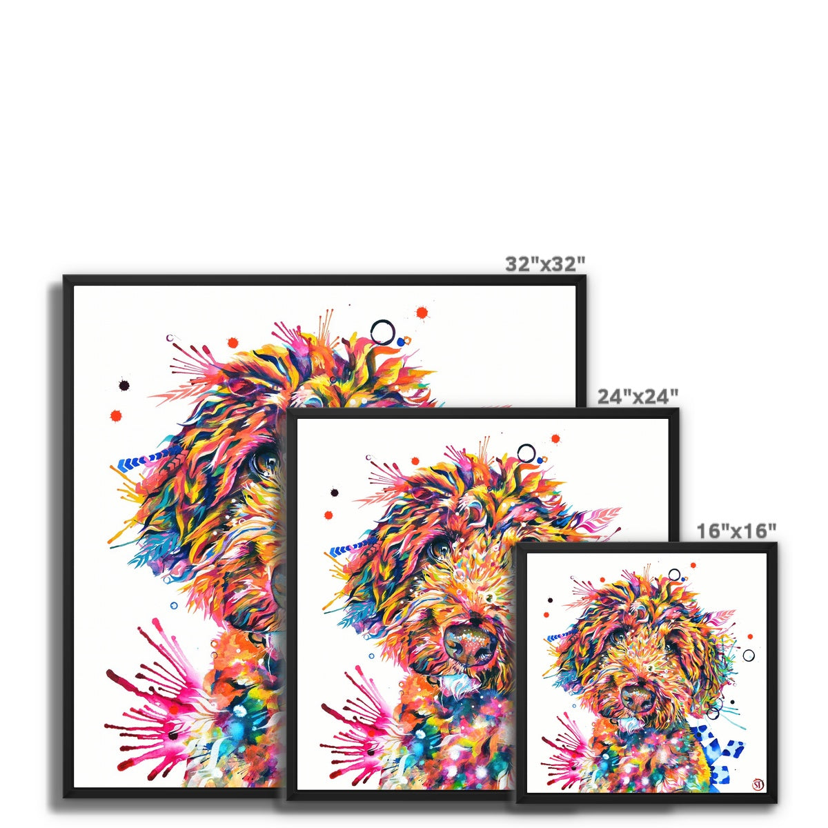 Wallart | Dog Drawings | Pet Portraits | Abstract Animal Art | Framed Wall Art | Animal Print