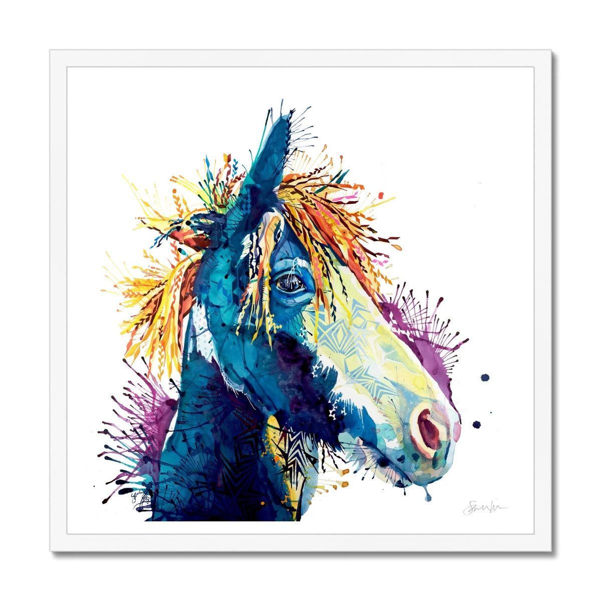 The Dark Horse Framed Print-Fine art-Sarah Taylor Art