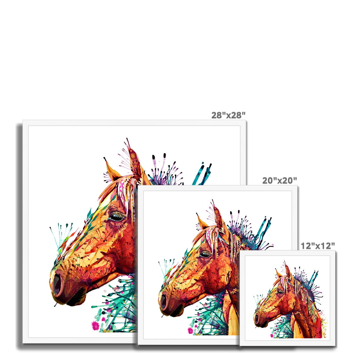 Horse Painting | Wall Art | Animal Picture | Animal Art | Colourful Wall Art | Animal Print