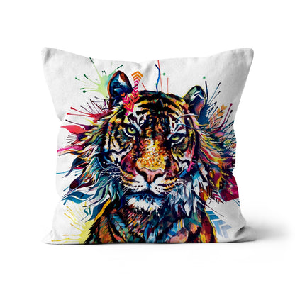 Animal Cushions | Lion Artwork | Lion Painting | Animal Art | Pet Portrait Artist | Colourful Animal Art | Animal Portraits