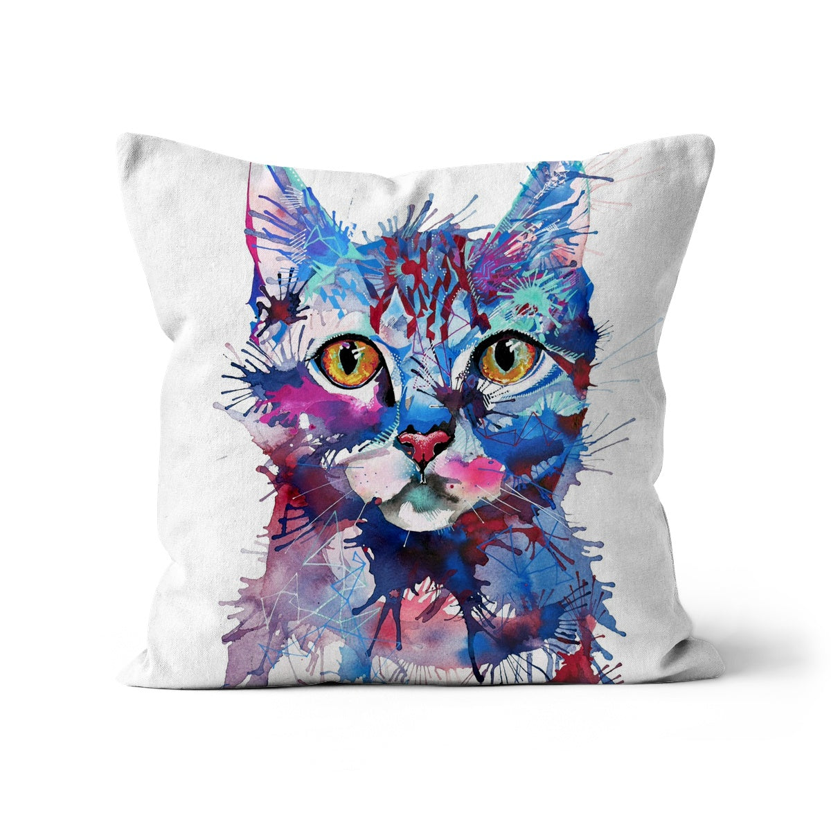 Animal Cushions | Cat Artwork | Cat Portrait | Cat Painting | Animal Art | Colourful Animal Art | Abstract Art