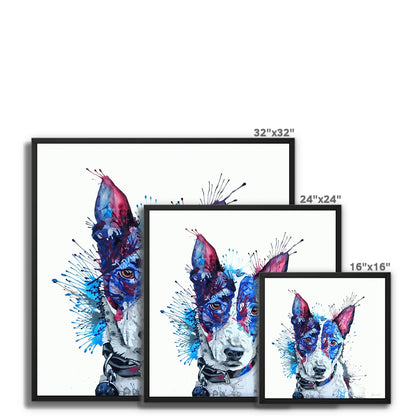 English Terrier Cross Framed Canvas-Fine art-Sarah Taylor Art