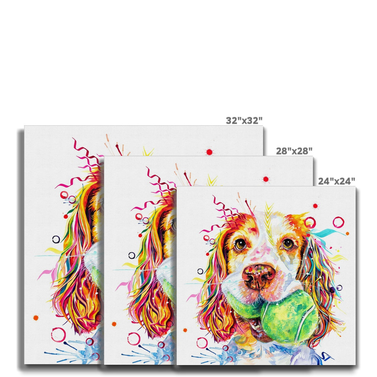 Dog Drawings | Dog Portrait | Wall Art | Dog Artwork | Wall Art Colourful 