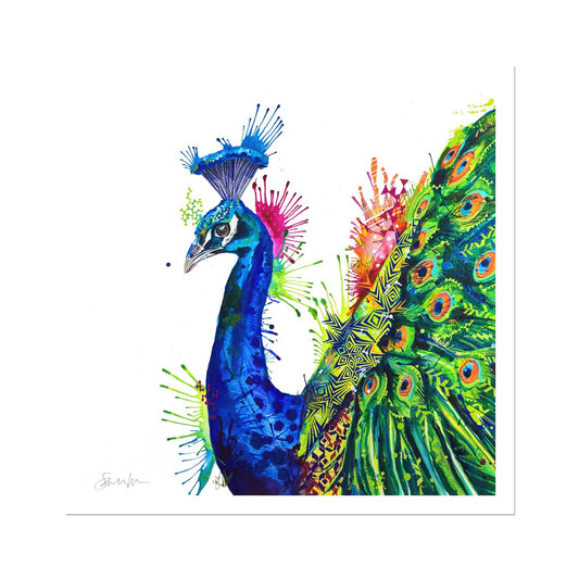 Percival Peacock Fine Art Print-Fine art-Sarah Taylor Art