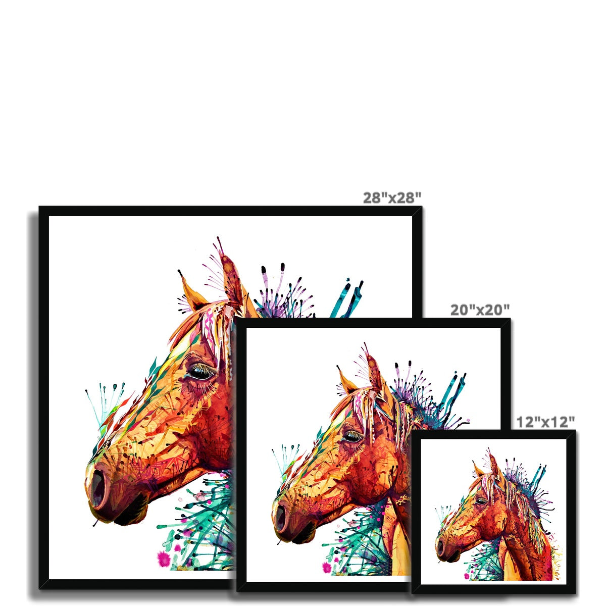 Horse Painting | Wall Art | Animal Picture | Animal Art | Colourful Wall Art | Animal Print