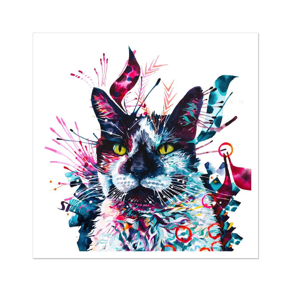 Wall Art | Cat Artwork | Cat Painting | Sarah Taylor | Framed Art | Animal Portraits | Modern Art