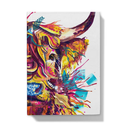 Highland Cow Painting | Highland Cow Painting (UK) | Animal Artwork | Highland Cattle Cushions | Sarah Taylor | Large Colourful Wall Art