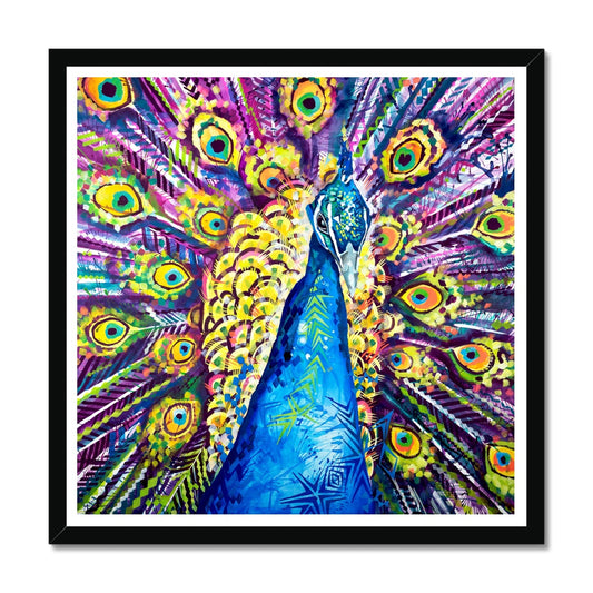 Dylan the Peacock Framed Print-Fine art-Sarah Taylor Art