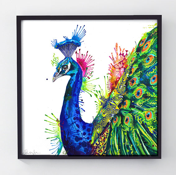 Percival Peacock - Original Peacock Painting-Originals-Sarah Taylor Art